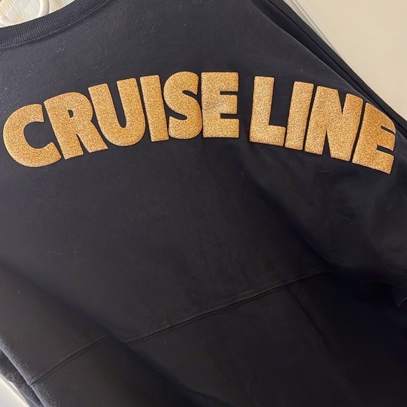 🆕 Disney Cruiseline Jersey Gold Glitter Puffed Graphics Size M - Picture 7 of 13